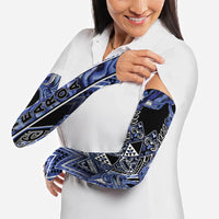Aotearoa Ngati Kahungunu Arm Sleeves Maori Tribal Blue Paua Shell Pattern