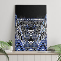 Aotearoa Ngati Kahungunu Canvas Wall Art Maori Tribal Blue Paua Shell Pattern