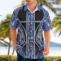 Aotearoa Ngati Kahungunu Hawaiian Shirt Maori Tribal Blue Paua Shell Pattern