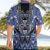 Aotearoa Ngati Kahungunu Hawaiian Shirt Maori Tribal Blue Paua Shell Pattern