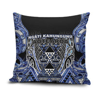 Aotearoa Ngati Kahungunu Pillow Cover Maori Tribal Blue Paua Shell Pattern