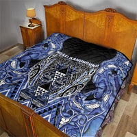Aotearoa Ngati Kahungunu Quilt Maori Tribal Blue Paua Shell Pattern