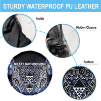Aotearoa Ngati Kahungunu Spare Tire Cover Maori Tribal Blue Paua Shell Pattern