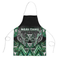 Aotearoa Ngai Tahu Apron Maori Tribal Dark Green Paua Shell Pattern