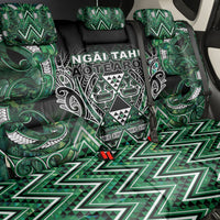 Aotearoa Ngai Tahu Back Car Seat Cover Maori Tribal Dark Green Paua Shell Pattern