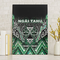 Aotearoa Ngai Tahu Canvas Wall Art Maori Tribal Dark Green Paua Shell Pattern