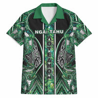 Aotearoa Ngai Tahu Hawaiian Shirt Maori Tribal Dark Green Paua Shell Pattern