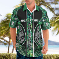 Aotearoa Ngai Tahu Hawaiian Shirt Maori Tribal Dark Green Paua Shell Pattern