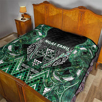 Aotearoa Ngai Tahu Quilt Maori Tribal Dark Green Paua Shell Pattern