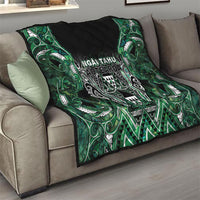 Aotearoa Ngai Tahu Quilt Maori Tribal Dark Green Paua Shell Pattern