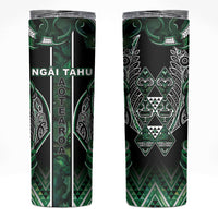 Aotearoa Ngai Tahu Skinny Tumbler Maori Tribal Dark Green Paua Shell Pattern