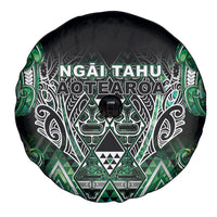 Aotearoa Ngai Tahu Spare Tire Cover Maori Tribal Dark Green Paua Shell Pattern