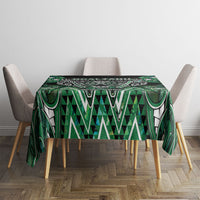 Aotearoa Ngai Tahu Tablecloth Maori Tribal Dark Green Paua Shell Pattern