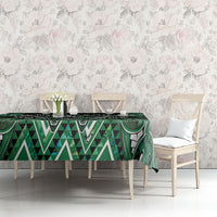 Aotearoa Ngai Tahu Tablecloth Maori Tribal Dark Green Paua Shell Pattern