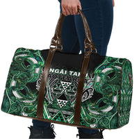 Aotearoa Ngai Tahu Travel Bag Maori Tribal Dark Green Paua Shell Pattern