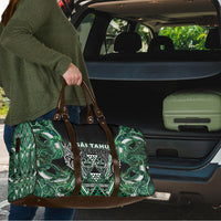 Aotearoa Ngai Tahu Travel Bag Maori Tribal Dark Green Paua Shell Pattern