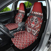 Aotearoa Te Arawa Car Seat Cover Maori Tribal Dark Red Paua Shell Pattern