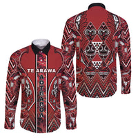 Aotearoa Te Arawa Family Matching Summer Maxi Dress and Hawaiian Shirt Maori Tribal Dark Red Paua Shell Pattern