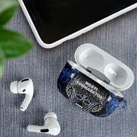 Aotearoa Tuwharetoa AirPods Case Maori Tribal Navy Paua Shell Pattern
