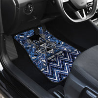 Aotearoa Tuwharetoa Car Mats Maori Tribal Navy Paua Shell Pattern