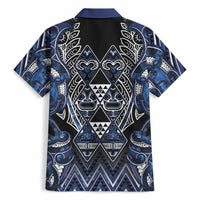 Aotearoa Tuwharetoa Hawaiian Shirt Maori Tribal Navy Paua Shell Pattern