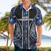 Aotearoa Tuwharetoa Hawaiian Shirt Maori Tribal Navy Paua Shell Pattern
