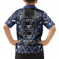 Aotearoa Tuwharetoa Hawaiian Shirt Maori Tribal Navy Paua Shell Pattern