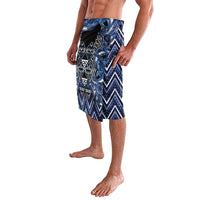 Aotearoa Tuwharetoa Lavalava Maori Tribal Navy Paua Shell Pattern