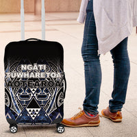 Aotearoa Tuwharetoa Luggage Cover Maori Tribal Navy Paua Shell Pattern