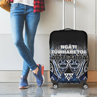 Aotearoa Tuwharetoa Luggage Cover Maori Tribal Navy Paua Shell Pattern