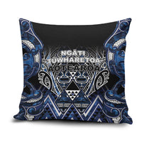Aotearoa Tuwharetoa Pillow Cover Maori Tribal Navy Paua Shell Pattern