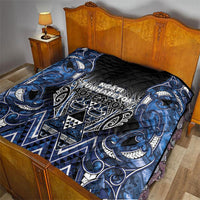 Aotearoa Tuwharetoa Quilt Maori Tribal Navy Paua Shell Pattern