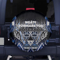 Aotearoa Tuwharetoa Spare Tire Cover Maori Tribal Navy Paua Shell Pattern