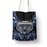 Aotearoa Tuwharetoa Tote Bag Maori Tribal Navy Paua Shell Pattern
