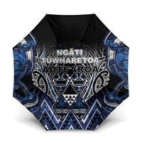 Aotearoa Tuwharetoa Umbrella Maori Tribal Navy Paua Shell Pattern