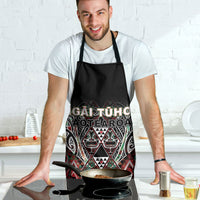 Aotearoa Ngai Tuhoe Apron Maori Tribal Red And Green Paua Shell Pattern