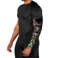 Aotearoa Ngai Tuhoe Arm Sleeves Maori Tribal Red And Green Paua Shell Pattern