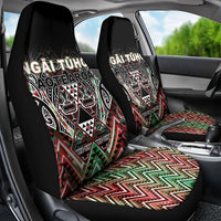 Aotearoa Ngai Tuhoe Car Seat Cover Maori Tribal Red And Green Paua Shell Pattern