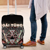 Aotearoa Ngai Tuhoe Luggage Cover Maori Tribal Red And Green Paua Shell Pattern