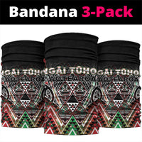 Aotearoa Ngai Tuhoe Neck Gaiter Maori Tribal Red And Green Paua Shell Pattern