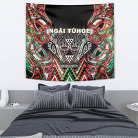 Aotearoa Ngai Tuhoe Tapestry Maori Tribal Red And Green Paua Shell Pattern