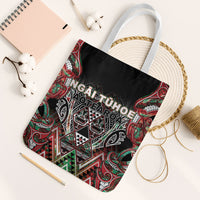 Aotearoa Ngai Tuhoe Tote Bag Maori Tribal Red And Green Paua Shell Pattern