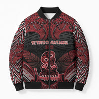 Personalised New Zealand Waitangi Day Bomber Puffer Jacket Te Tiriti O Waitangi 1840 - Polynesian Pride
