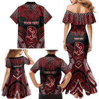 Personalised New Zealand Waitangi Day Family Matching Mermaid Dress and Hawaiian Shirt Te Tiriti O Waitangi 1840 - Polynesian Pride