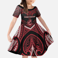 Personalised New Zealand Waitangi Day Family Matching Off The Shoulder Long Sleeve Dress and Hawaiian Shirt Te Tiriti O Waitangi 1840 - Polynesian Pride