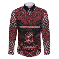 Personalised New Zealand Waitangi Day Family Matching Off The Shoulder Long Sleeve Dress and Hawaiian Shirt Te Tiriti O Waitangi 1840 - Polynesian Pride