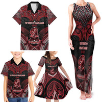 Personalised New Zealand Waitangi Day Family Matching Tank Maxi Dress and Hawaiian Shirt Te Tiriti O Waitangi 1840 - Polynesian Pride