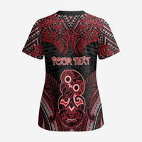 Personalised New Zealand Waitangi Day Scrub Top Te Tiriti O Waitangi 1840 DT05 - Polynesian Pride