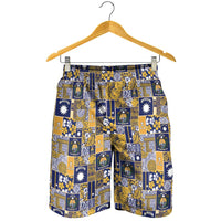 Ekamawir omo Nauru Shorts for Men Pacific Patchwork Xmas Vibes LT9 - Polynesian Pride