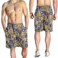 Ekamawir omo Nauru Shorts for Men Pacific Patchwork Xmas Vibes LT9 - Polynesian Pride